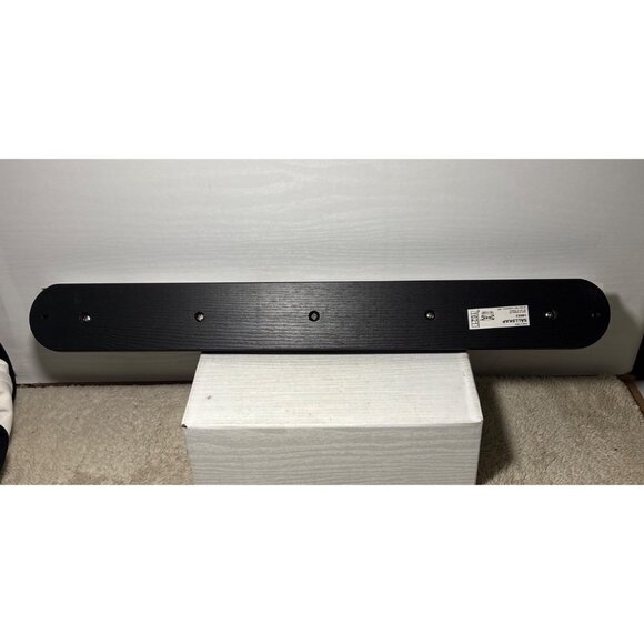 Ikea SÄLLSKAP Wall Mounted Coat Rack 5 Metal Hooks Modern Black 19.5" x 2.25" - Picture 4 of 9